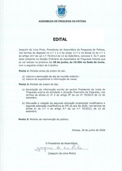 Reuni&atilde;o Assembleia - Junho